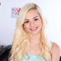 Blonde teen Elsa Jean having tiny tits revealed by doctor before riding cock on desk
