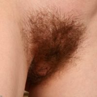 European solo girl slips off her lingerie to display her hairy vagina in the nude